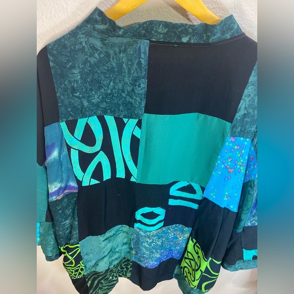 Fashions by Claudette Patchwork Button-Down Cardigan Jacket | Women’s XL - Picture 7 of 8